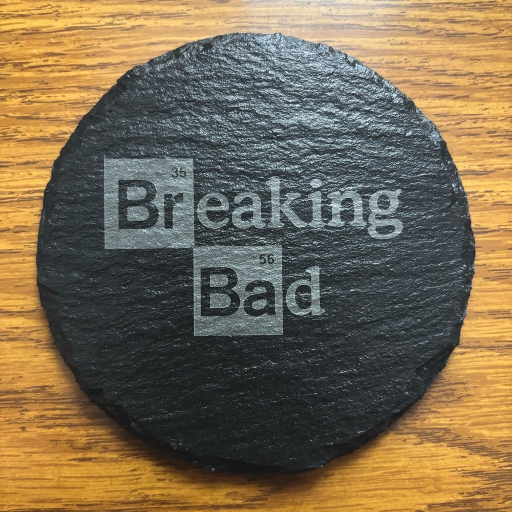 Breaking Bad Logo Laser Engraved Slate Coaster